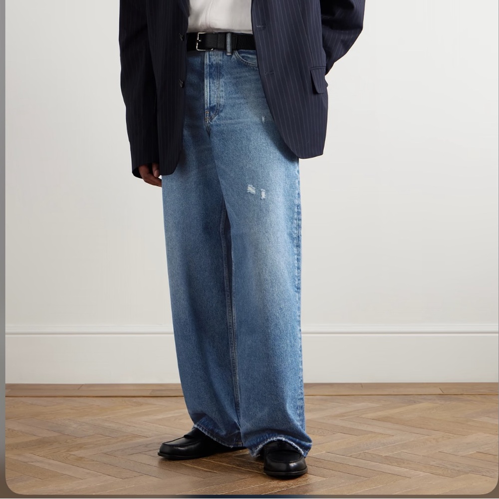 Acne Studios Relaxed Fit Unisex Jeans in Blue - Picture 3 of 4